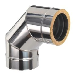 Schornstein Winkel 90° Doppelwandig - Eka Chromos D 25