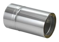 Schornsteinrohr Edelstahl 330 Mm Doppelwandig Kürzbar - Eka Chromos D 25 -FeuerLust Verkäufe 3954 2