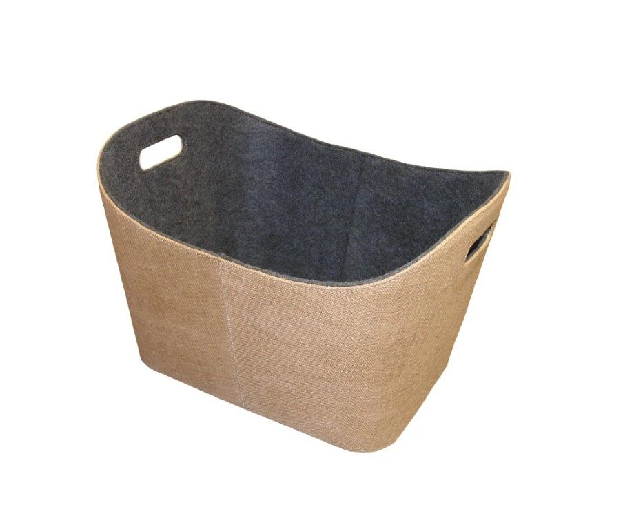 Holzkorb Aus Jute-Filz Lienbacher, Natur 4 Holzkorb Aus Jute-Filz Lienbacher, Natur – Bild 2