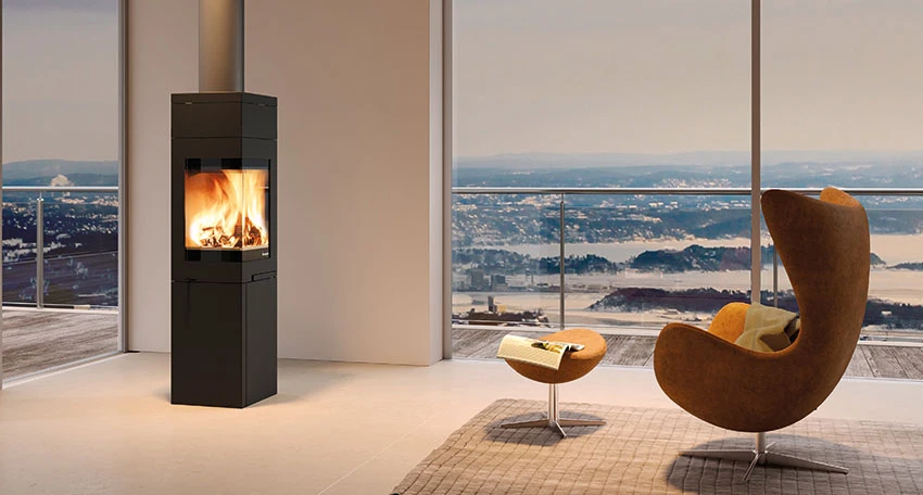 Kaminofen Nordpeis QUADRO 3 Schwarz, 6 KW 6 Kaminofen Nordpeis QUADRO 3 Schwarz, 6 KW – Bild 4