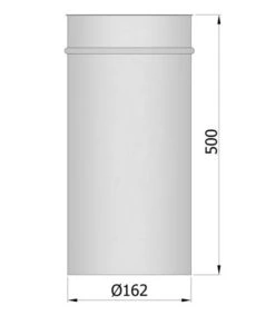 Wandfutter Rauchrohr Stahl Einwandig 500 Mm Lang Ø 150 Mm Unlackiert -FeuerLust Verkäufe 5603 2