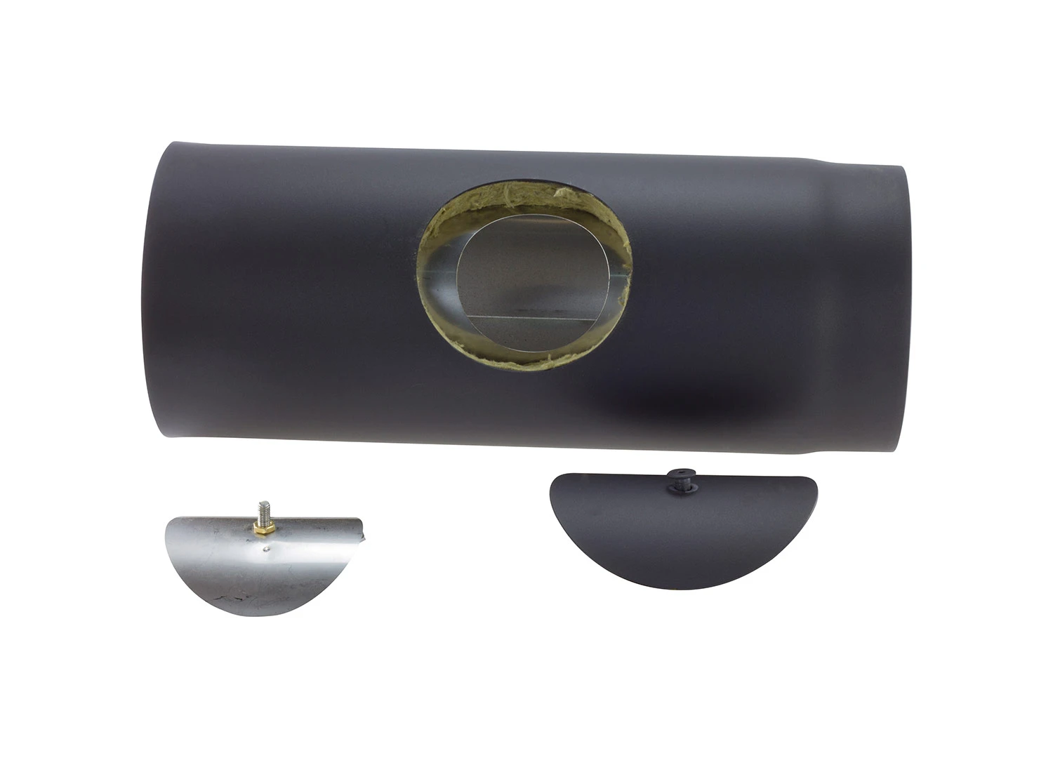 Rauchrohr Stahl Doppelwandig 500 Mm Ø 150 Mm Schwarz Mit Prüföffnung 5 Rauchrohr Stahl Doppelwandig 500 Mm Ø 150 Mm Schwarz Mit Prüföffnung – Bild 3