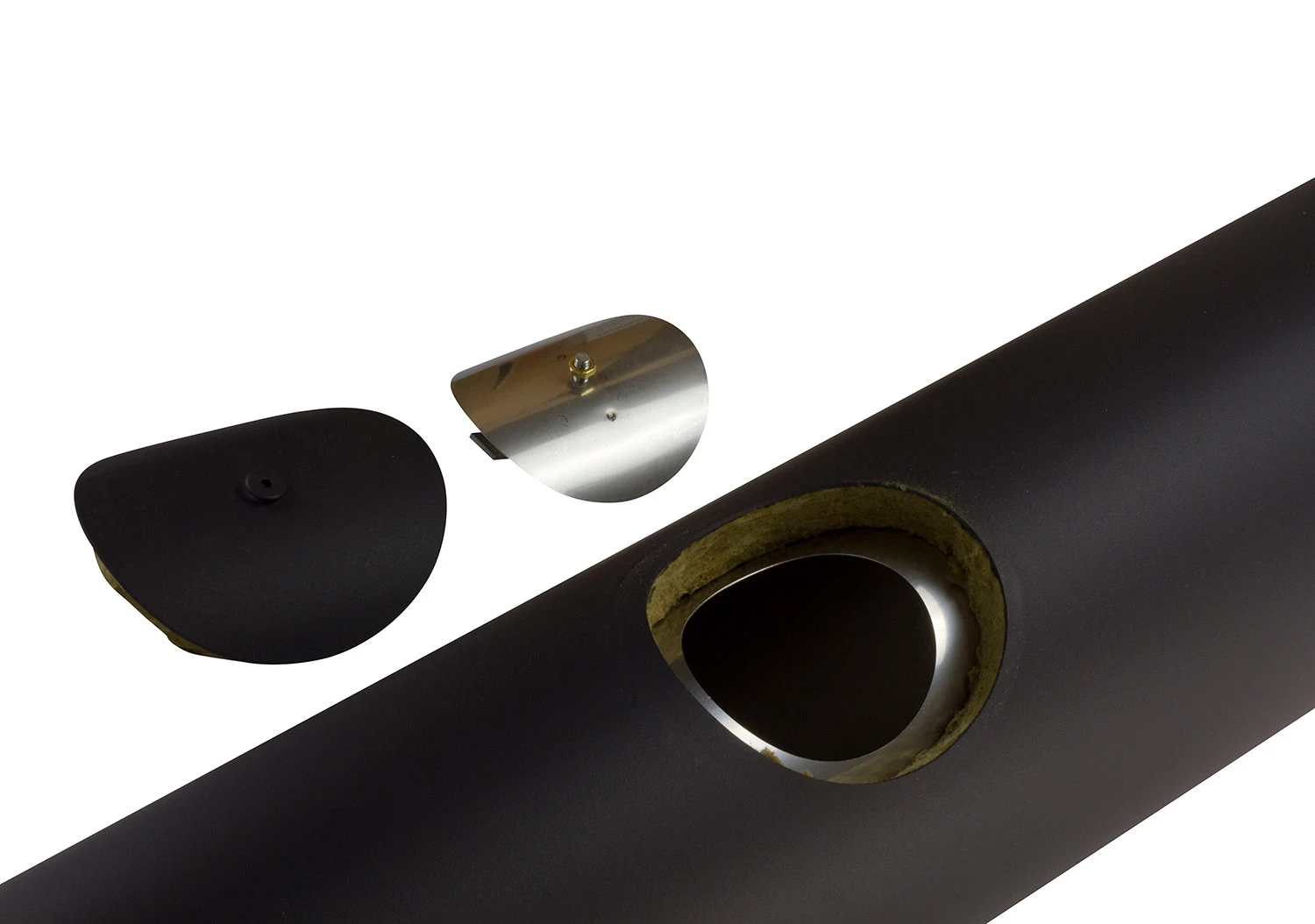 Rauchrohr Stahl Doppelwandig 1000 Mm Ø 150 Mm Schwarz Mit Prüföffnung 5 Rauchrohr Stahl Doppelwandig 1000 Mm Ø 150 Mm Schwarz Mit Prüföffnung – Bild 3