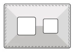 Kaminabdeckplatte Beton Zweizügig Mit Eckigen Ausschnitten