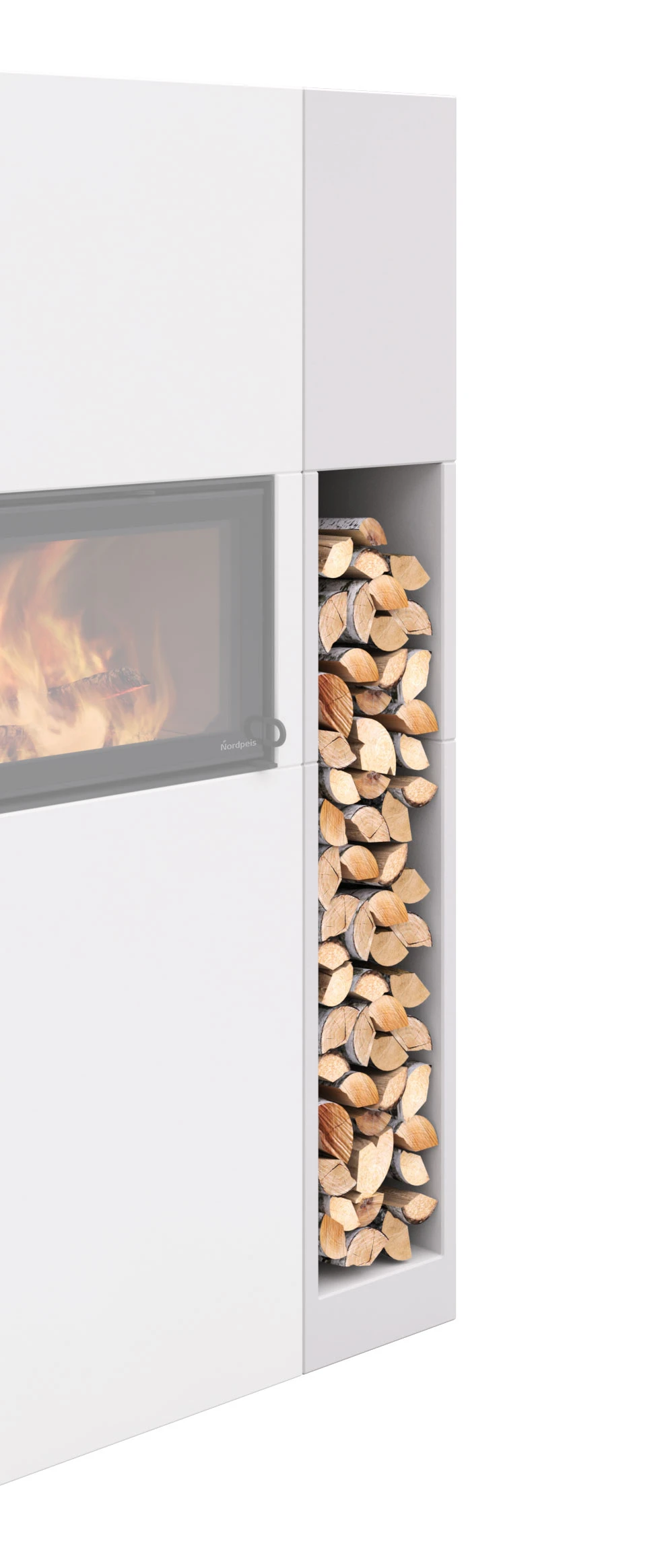 Holzfach Kaminbausatz Nordpeis PISA 3 Holzfach Kaminbausatz Nordpeis PISA