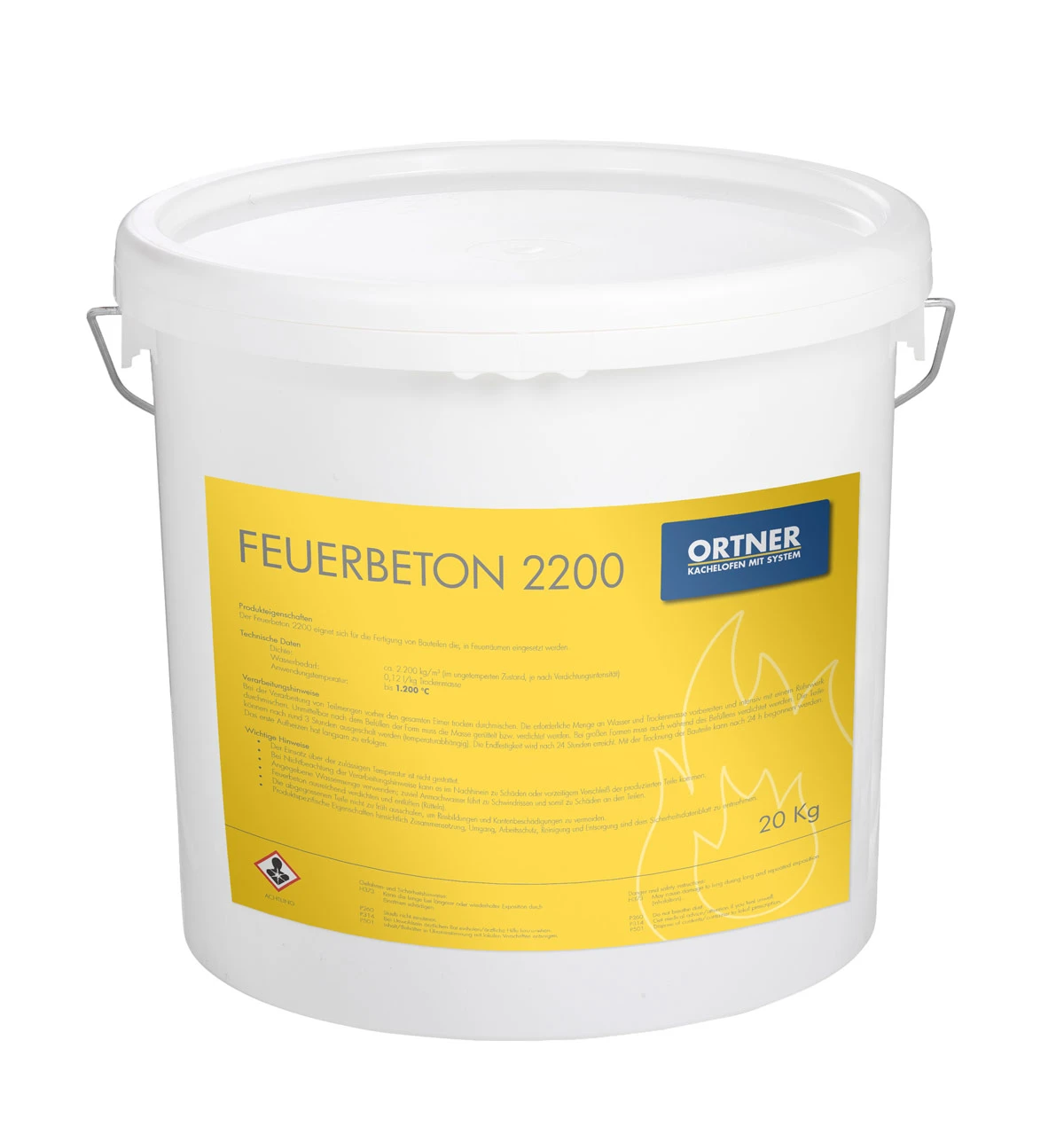 Feuerbeton 2200 0-6 Mm, 20 Kg Eimer 3 Feuerbeton 2200 0-6 Mm, 20 Kg Eimer