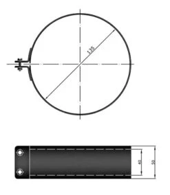 Rohrschelle Für Rauchrohr Stahl Schwarz Mit Dichtung -FeuerLust Verkäufe 6766 1