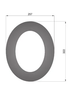 Wandrosette Rauchrohr Stahl 45° Oval Ø 150 Mm Schwarz -FeuerLust Verkäufe 6772 1