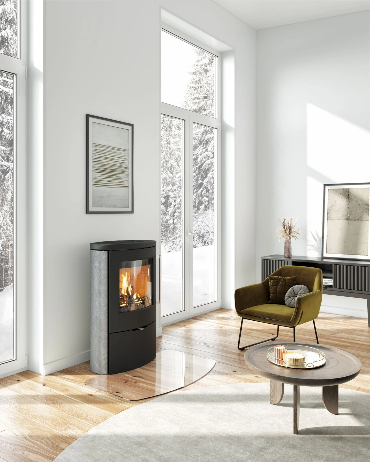 Kaminofen TermaTech TT80RLS Schwarz, 5,5 KW 4 Kaminofen TermaTech TT80RLS Schwarz, 5,5 KW – Bild 2
