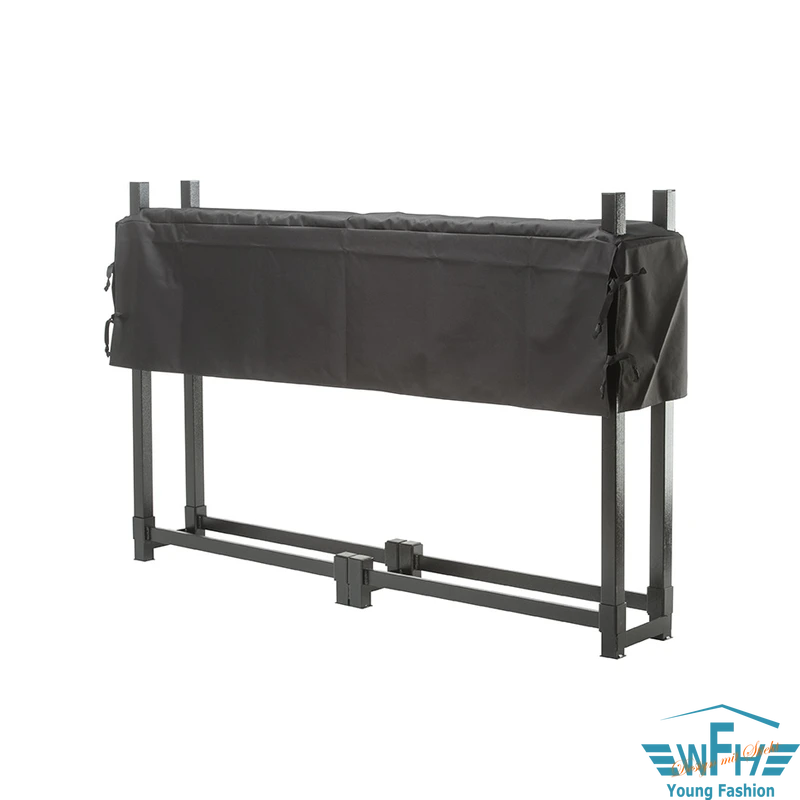 Wetterschutz Erweiterungselement Kaminholzregal RACK 2M, Schwarz 4 Wetterschutz Erweiterungselement Kaminholzregal RACK 2M, Schwarz – Bild 2