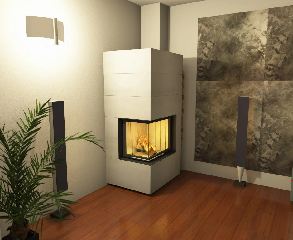 Kaminbausatz Brunner Systemkamin BSK 02 Eck Kamin Links Schiebetür, 11 KW 6 Kaminbausatz Brunner Systemkamin BSK 02 Eck Kamin Links Schiebetür, 11 KW – Bild 4