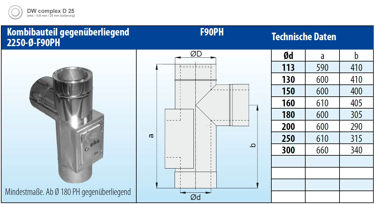 Kombibauteil Hochtemperatur Edelstahl Doppelwandig - Eka Complex D 25 4 Kombibauteil Hochtemperatur Edelstahl Doppelwandig - Eka Complex D 25 – Bild 2