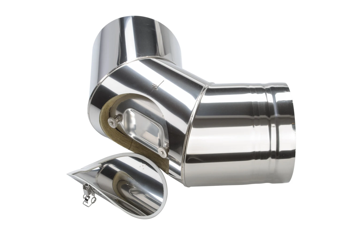 Schornstein Winkel 87° Mit Prüföffnung Doppelwandig - Eka Cosmos D 25 8 Schornstein Winkel 87° Mit Prüföffnung Doppelwandig - Eka Cosmos D 25 – Bild 6