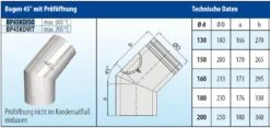 Schornstein Winkel 45° Mit Prüföffnung Doppelwandig - Eka Cosmos D 25 -FeuerLust Verkäufe b45kdisouqfnngzgwkbif