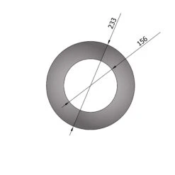 Wandrosette Stahl Randbreite 30 Mm Hellgrau -FeuerLust Verkäufe b49e1d54cb143779b32a81f60b6a64cb