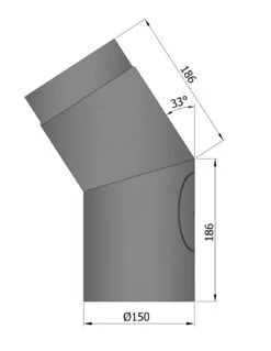 Rauchrohrbogen Stahl 33° Ø 150 Mm Hellgrau Mit Tür -FeuerLust Verkäufe b51f320f28c2e275e6d257fe60784fd9
