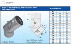Schornstein Winkel 45° Einwandig Mit Prüföffnung - Eka Complex E 7 Schornstein Winkel 45° Einwandig Mit Prüföffnung - Eka Complex E -FeuerLust Verkäufe bf51e329509e4634c28cb805d745ab16