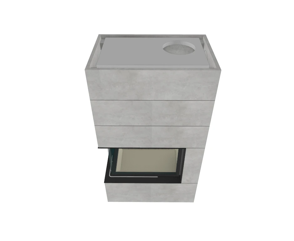 Kaminbausatz Brunner Systemkamin BSK 03 Eck Kamin Links Schiebetür, 12 KW 13 Kaminbausatz Brunner Systemkamin BSK 03 Eck Kamin Links Schiebetür, 12 KW – Bild 11