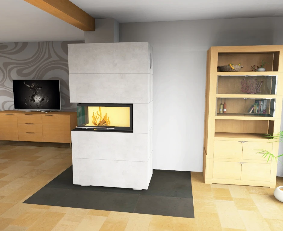 Kaminbausatz Brunner BSK 07 Architektur Kamin Eck Links Schiebetür Hoch, 10 KW 10 Kaminbausatz Brunner BSK 07 Architektur Kamin Eck Links Schiebetür Hoch, 10 KW – Bild 8