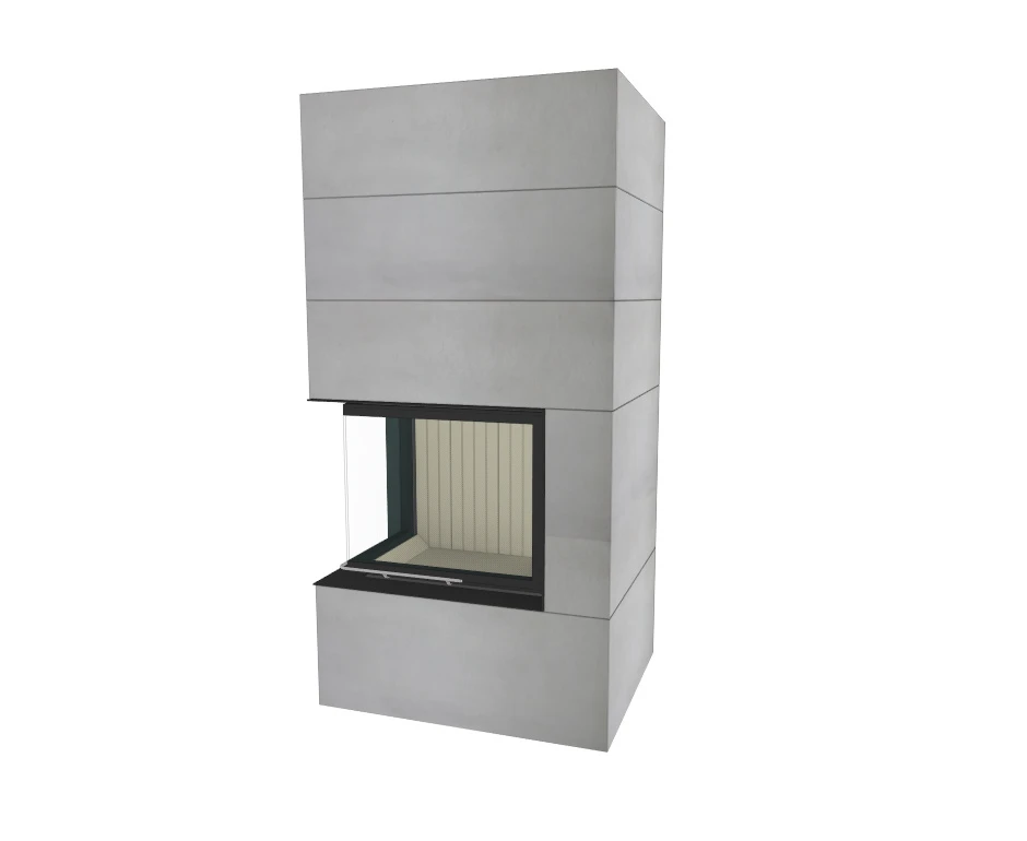 Kaminbausatz Brunner Systemkamin BSK 02 Eck Kamin Links Schiebetür, 11 KW 4 Kaminbausatz Brunner Systemkamin BSK 02 Eck Kamin Links Schiebetür, 11 KW – Bild 2