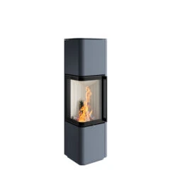 Kaminofen Spartherm CUBO L, 5,9 KW -FeuerLust Verkäufe cubo l graublau feuer