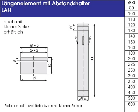 F90 Leichtbauschornstein 9,2 M V4A-Edelstahl NW 80-130 Mm - Eka L90 Compact 14 F90 Leichtbauschornstein 9,2 M V4A-Edelstahl NW 80-130 Mm - Eka L90 Compact – Bild 12