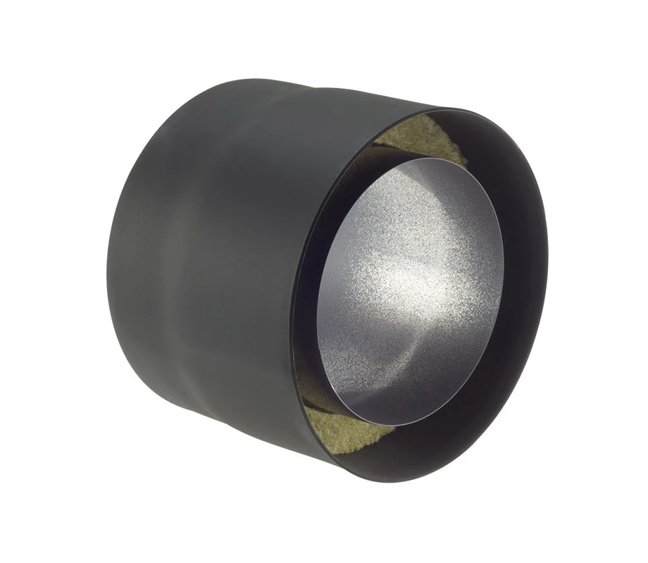 Rauchrohr Stahl Doppelwandig 150 Mm Ø 150 Mm Schwarz 4 Rauchrohr Stahl Doppelwandig 150 Mm Ø 150 Mm Schwarz – Bild 2