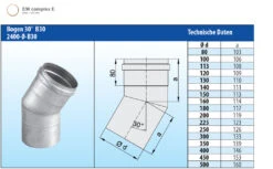 Schornstein Winkel 30° Einwandig - Eka Complex E -FeuerLust Verkäufe d8977f1495c4efc754b9597099b65a94