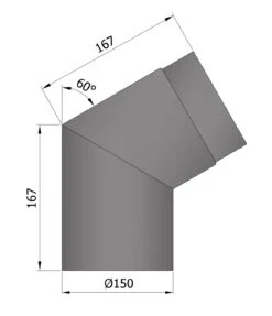 Rauchrohrbogen Stahl 60° Ø 150 Mm Schwarz -FeuerLust Verkäufe dade20e999219d0ed20896c838ca8ecb