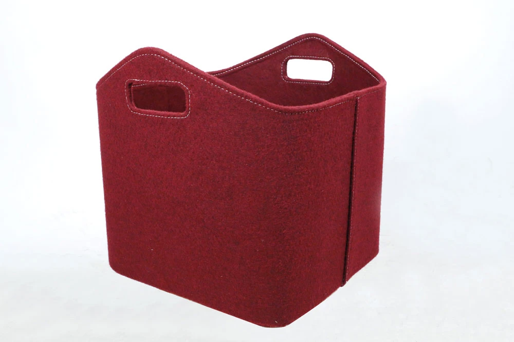 Holzkorb Aus Filz Eckig Lienbacher, Rot 4 Holzkorb Aus Filz Eckig Lienbacher, Rot – Bild 2