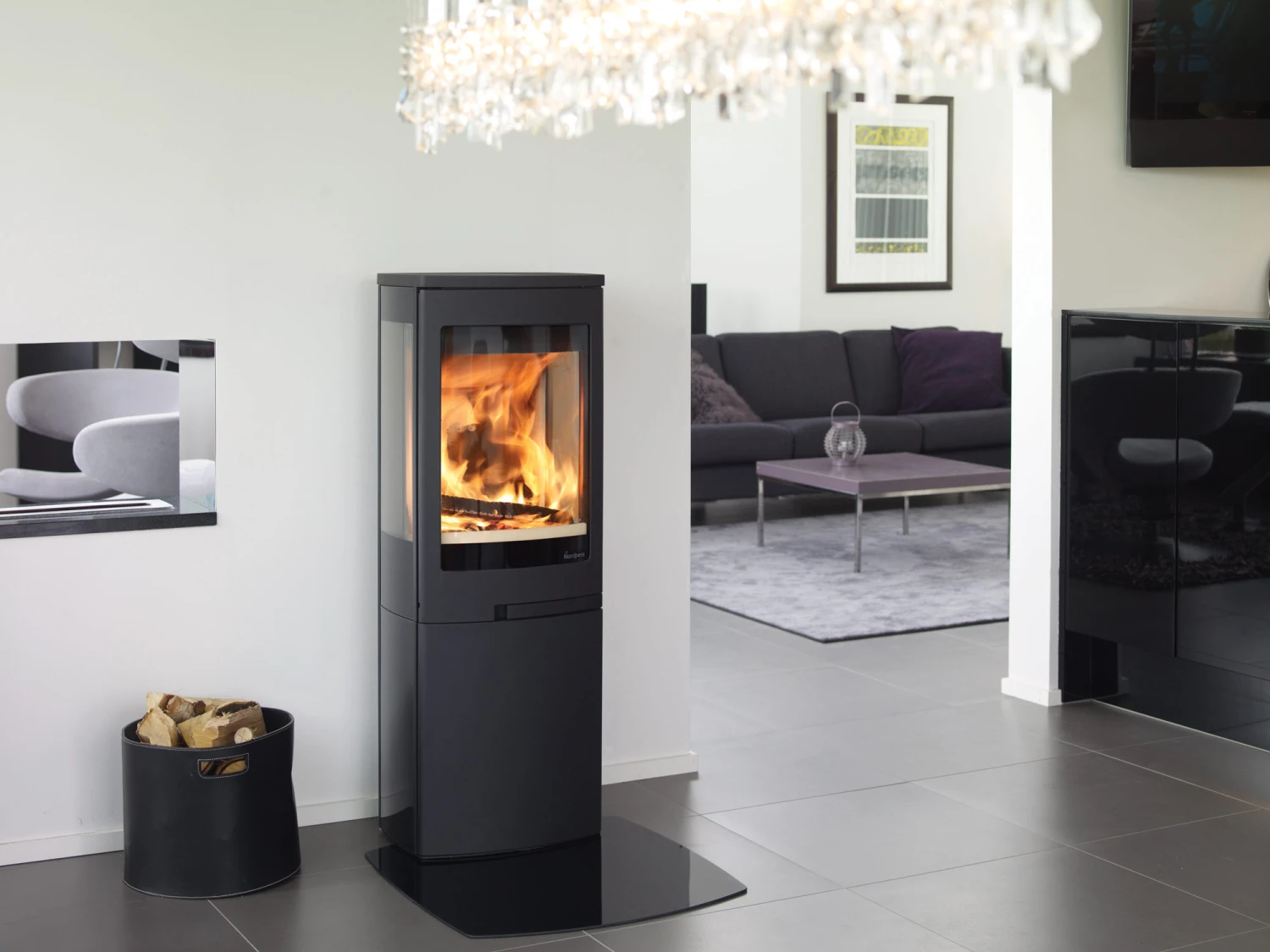 Kaminofen Nordpeis DUO 4 Schwarz, 5 KW 7 Kaminofen Nordpeis DUO 4 Schwarz, 5 KW – Bild 5